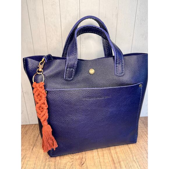 Macrame Charm Neutral Purse Keychain Bag Charm Boho Accessories FAST SHIP NEW - Picture 4 of 7